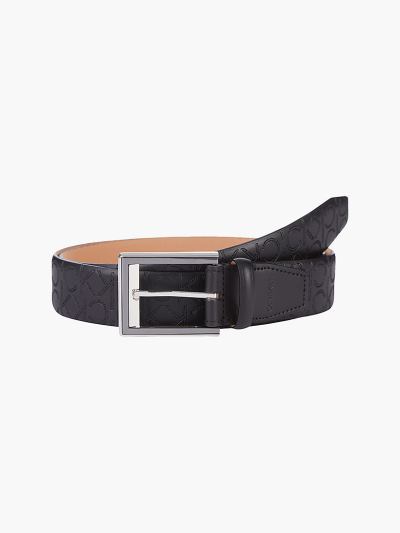 Calvin Klein Táskák & Kiegészítők HU032419 | Calvin Klein Bőr Logo Férfi Öv Fekete